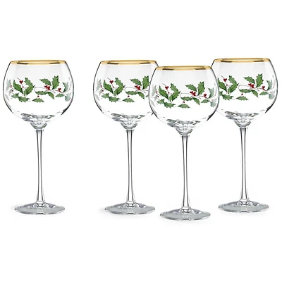 Holiday Ballon Glasses Set of 4