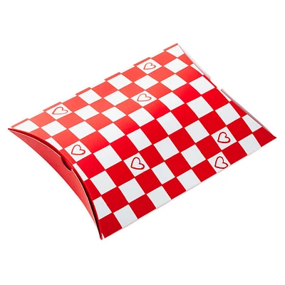 Red and White Check Extra-Large Valentine's Day Pillow Box