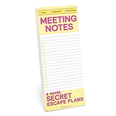 Make-a-List Pads- Meeting Notes