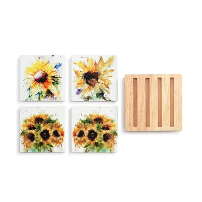 Sunflower Coasters - Set of 4