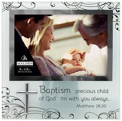 Baptism Frosted Glass Frame - 4x6