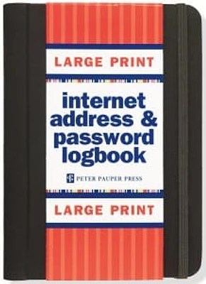 Internet Address & Password Logbook- Large Print