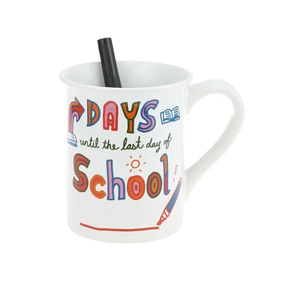 Dry Erase - School Count Down Mug W/Pen