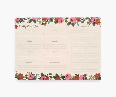 Weekly Meal Planner - Rosa