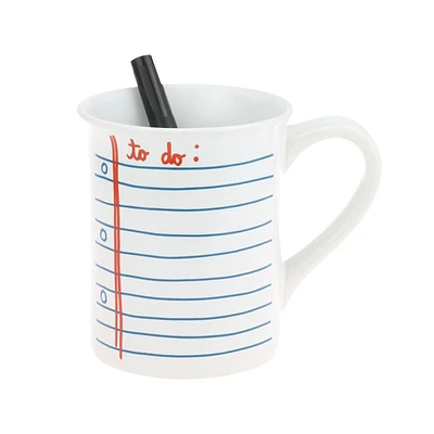 Dry Erase - To do Mug W/Pen