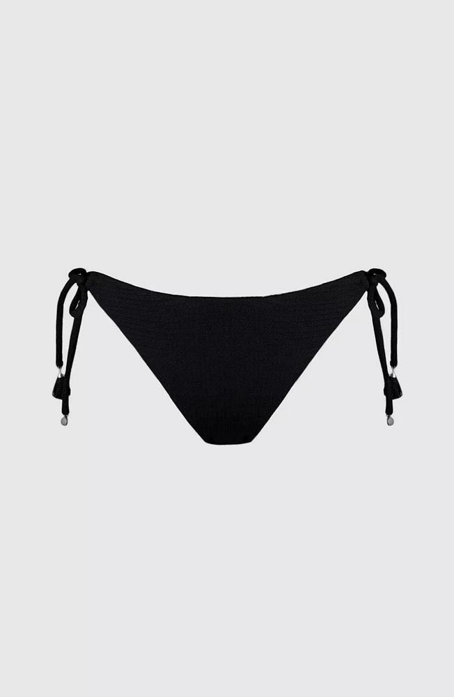 Panty Normal Bikini Negro Amarres Bailando Entre Palmas