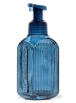 Navy Vertical Lines Gentle & Clean Foaming Hand Soap Dispenser