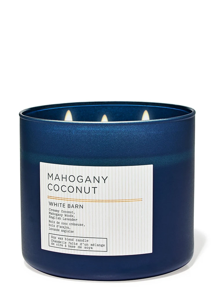 Mahogany Coconut 3-Wick Candle