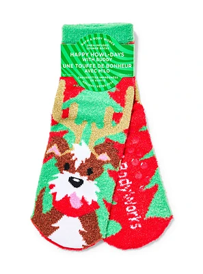 Holiday Pup Shea-Infused Lounge Socks