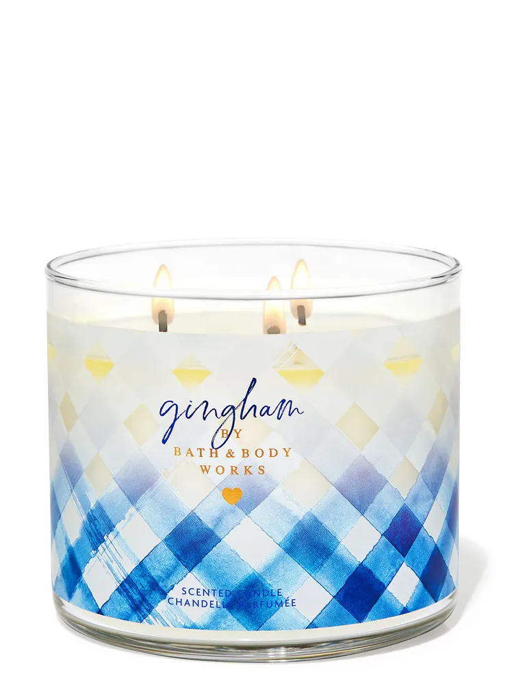 Gingham 3-Wick Candle