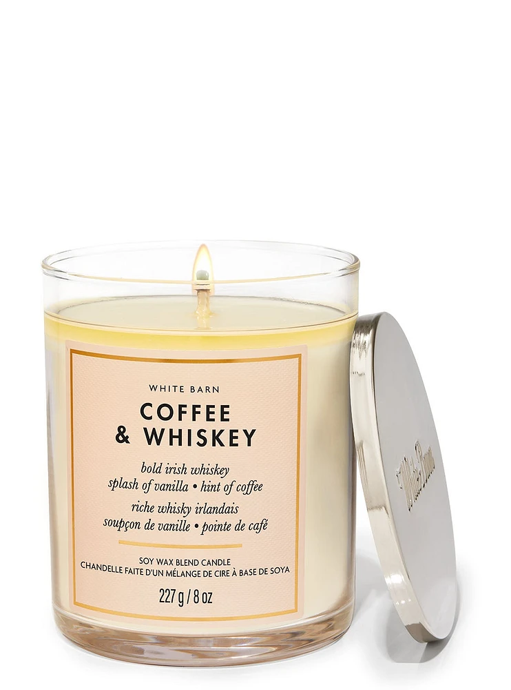 Coffee & Whiskey Single Wick Candle