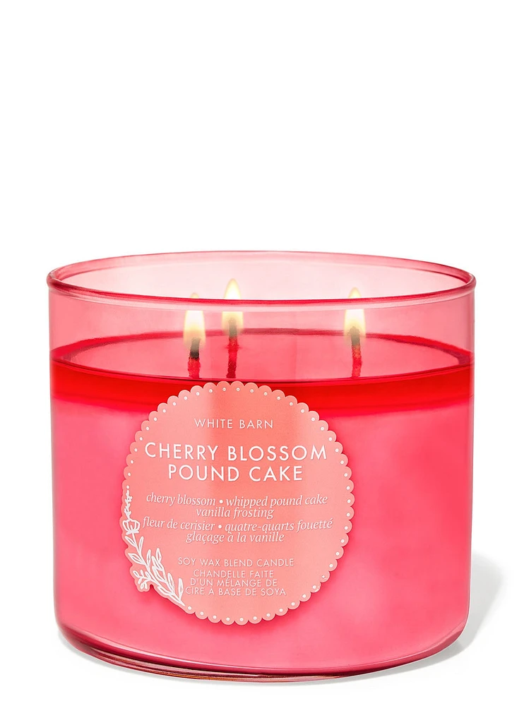 Cherry Blossom Pound Cake 3-Wick Candle