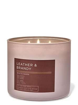 Leather & Brandy 3-Wick Candle