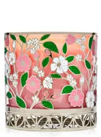 Floral Toss 3-Wick Candle Holder