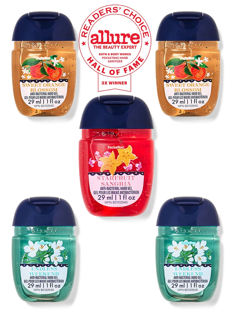 Coastal Getaway PocketBac Hand Sanitizers, 5-Pack