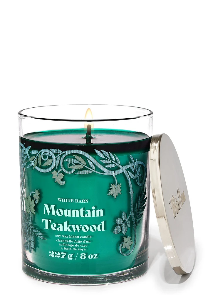 Mountain Teakwood Signature Single Wick Candle