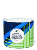 Black Teakwood 3-Wick Candle