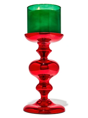 Finial Pedestal 3-Wick Candle Holder