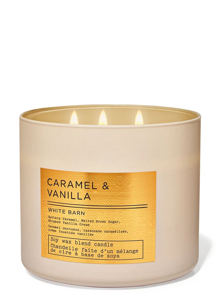 Caramel & Vanilla 3-Wick Candle