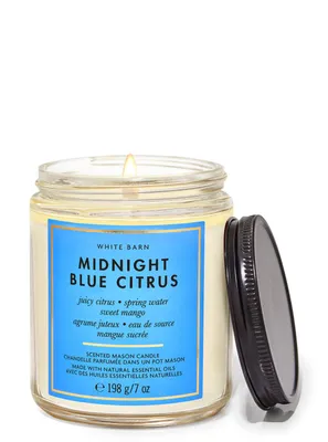 Midnight Blue Citrus Mason Single Wick Candle