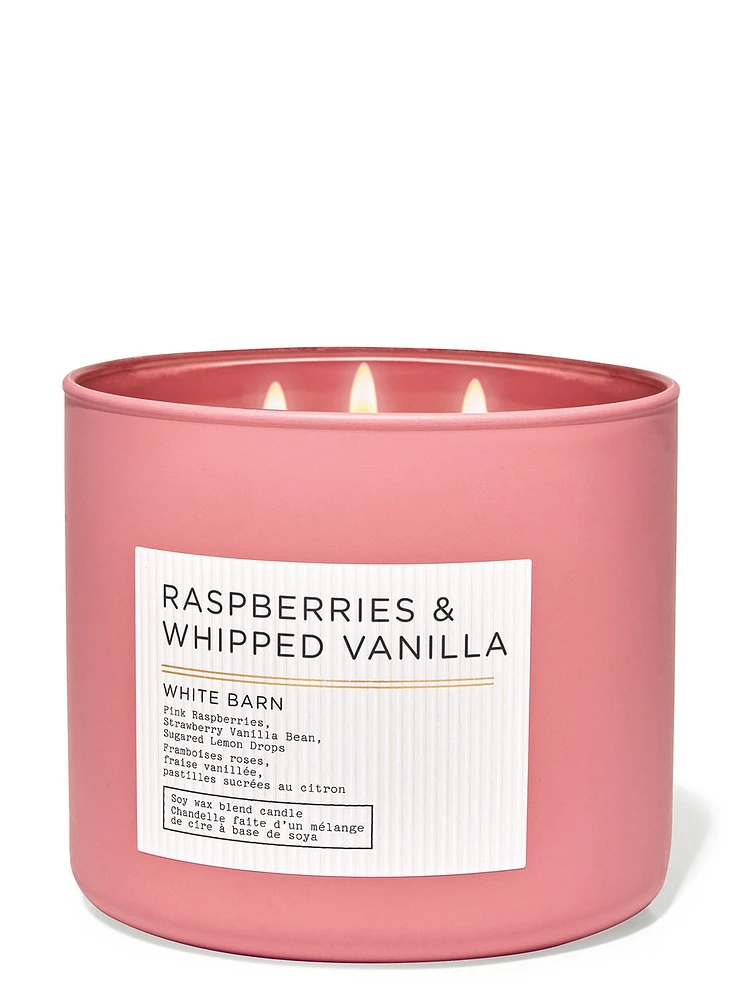 Raspberries & Whipped Vanilla 3-Wick Candle