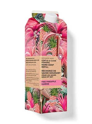 Recharge de savon moussant pour les mains doux et net Pink Pineapple Sunrise