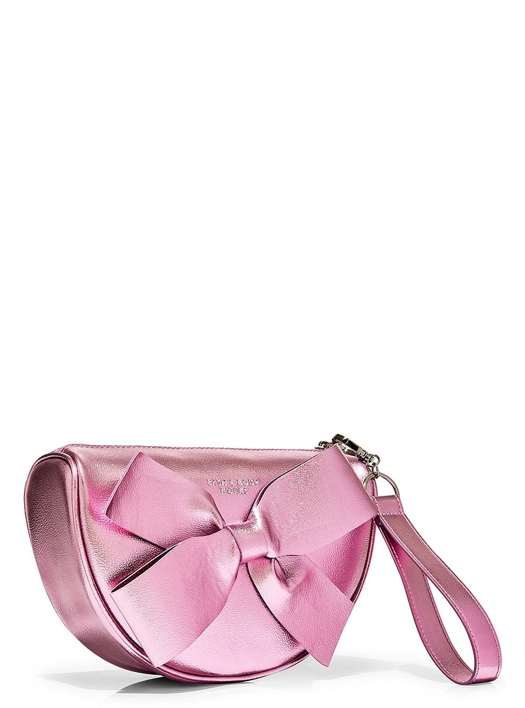 Metallic Bow Wristlet