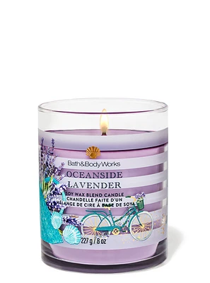 Oceanside Lavender Chandelle à une mèche