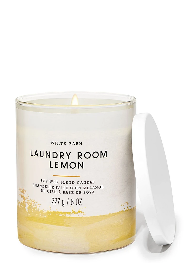 Laundry Room Lemon Single Wick Candle