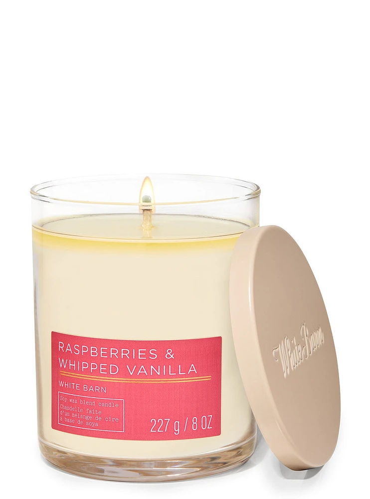 Raspberries & Whipped Vanilla Single Wick Candle