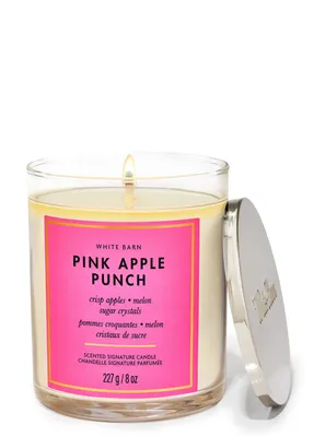 Pink Apple Punch Signature Single Wick Candle