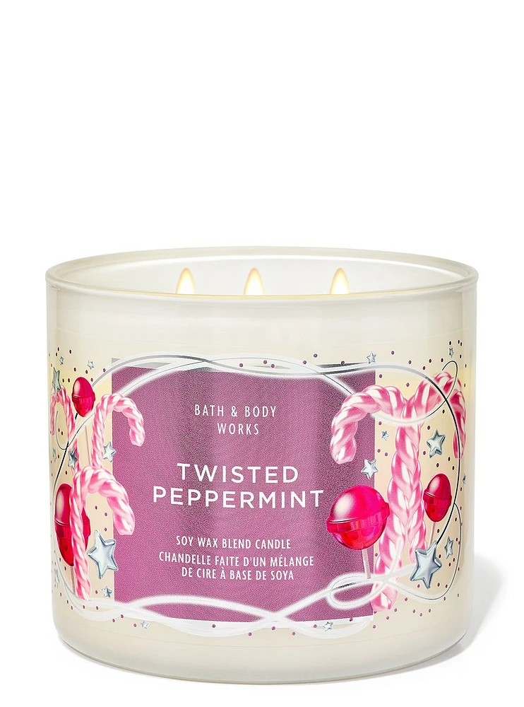 Twisted Peppermint 3-Wick Candle