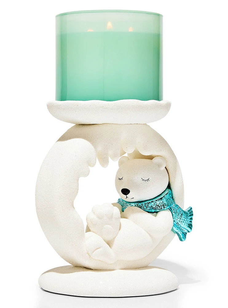 Polar Bear Ring 3-Wick Candle Holder