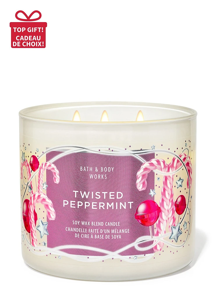 Twisted Peppermint 3-Wick Candle