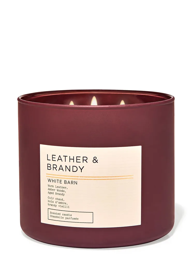 Leather & Brandy 3-Wick Candle