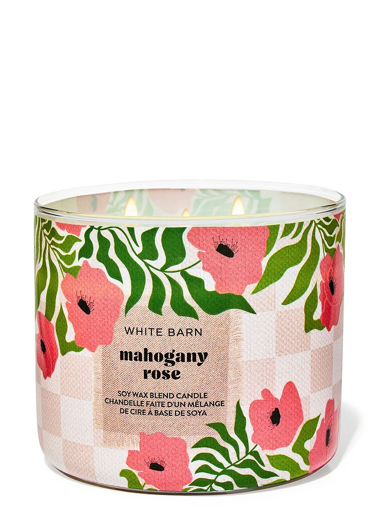Mahogany Rose 3-Wick Candle