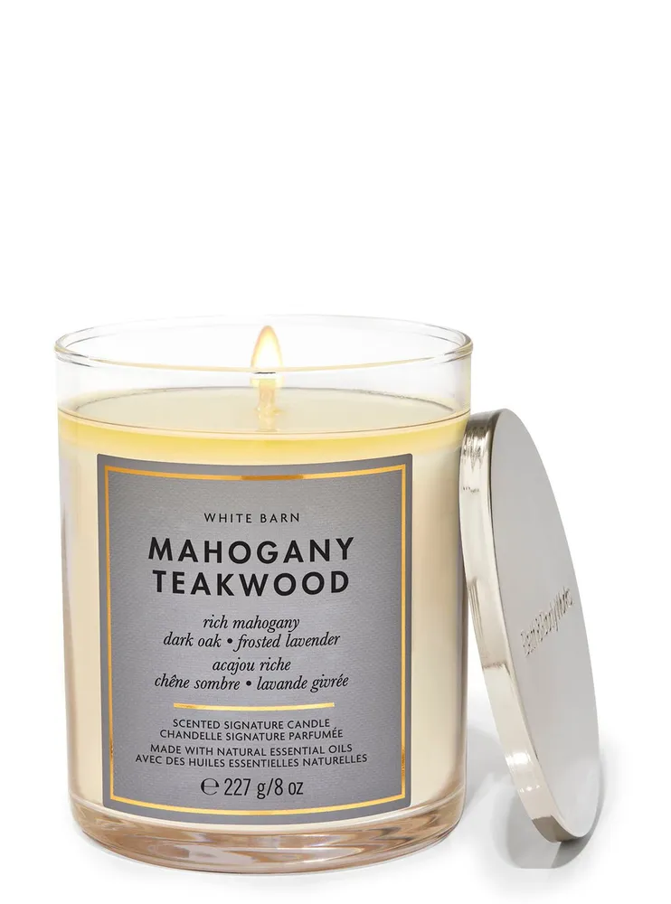 Mahogany Teakwood Signature Single Wick Candle