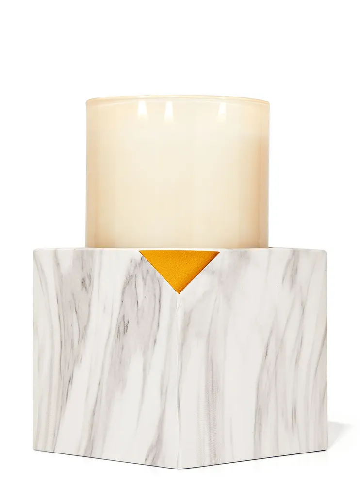 Bath and Body Works Cut-Out Corner Pedestal 3-Wick Candle Holder