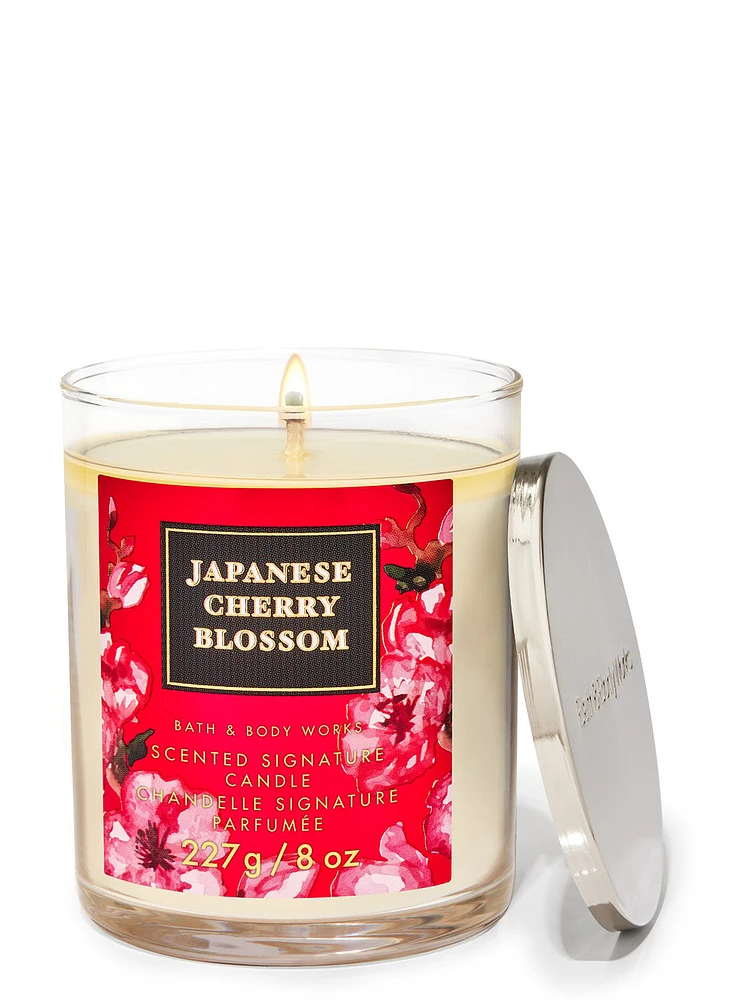 Japanese Cherry Blossom Signature Single Wick Candle