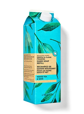 Recharge de savon moussant doux et net White Tea & Sage
