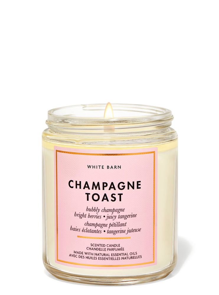 Champagne Toast Mason Single Wick Candle