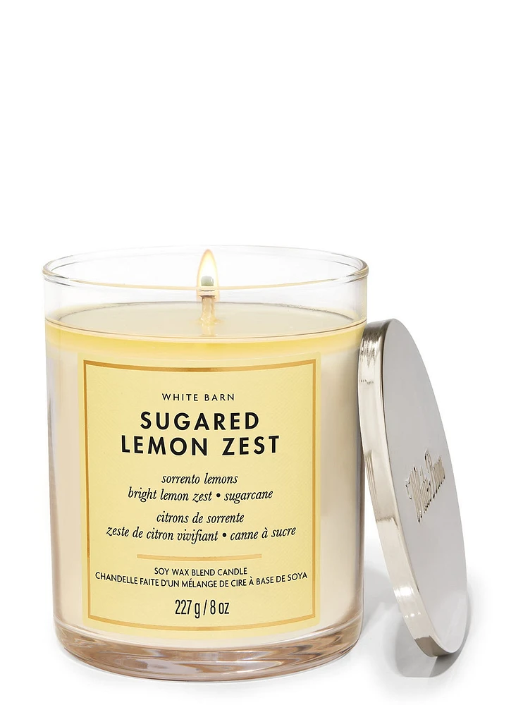 Sugared Lemon Zest Single Wick Candle