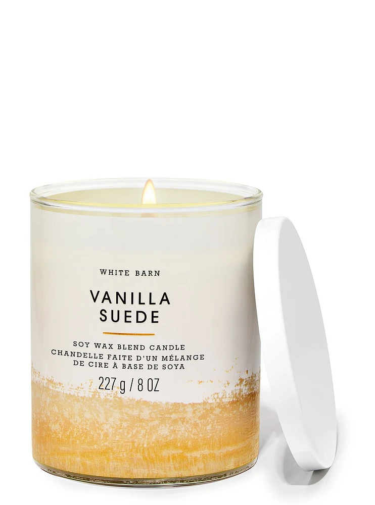 Vanilla Suede Single Wick Candle