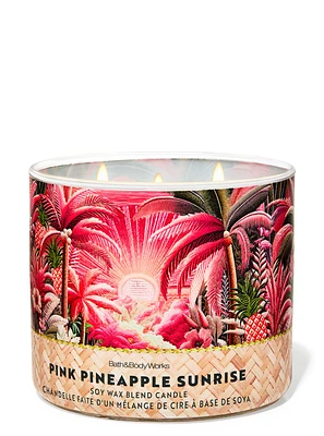 Chandelle à 3 mèches Pink Pineapple Sunrise