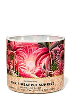 Chandelle à 3 mèches Pink Pineapple Sunrise