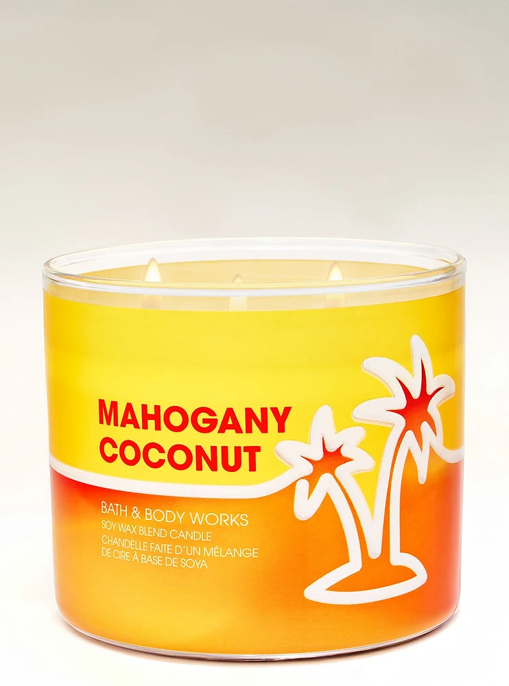 Mahogany Coconut 3-Wick Candle