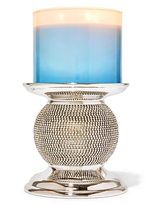 Bling Applique Pedestal 3-Wick Candle Holder