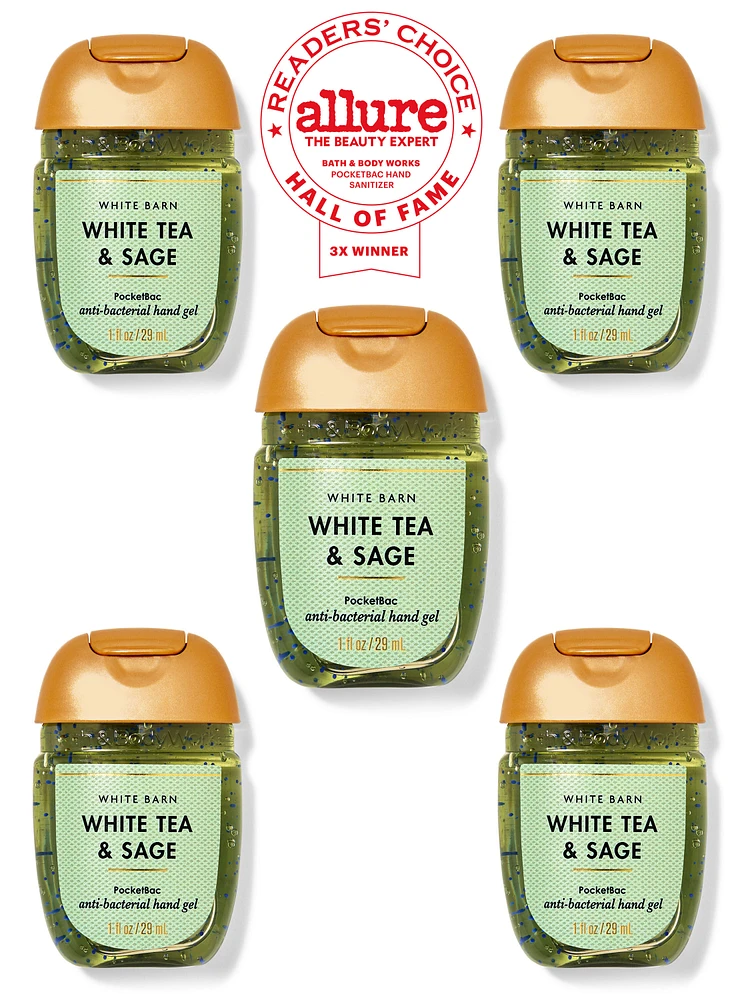 White Tea & Sage Pocketbac Hand Sanitizer 5-Pack
