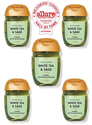 White Tea & Sage PocketBac Hand Sanitizers, 5-Pack