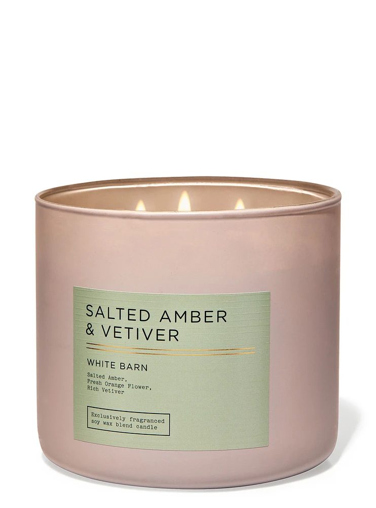 Salted Amber & Vetiver 3-Wick Candle